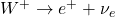 W^{+} \to e^{+} + \nu_{e}