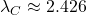 \lambda_C \approx 2.426