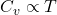 C_v \propto T