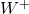 W^{+}