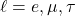 \ell = e, \mu, \tau
