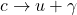 c \to u + \gamma