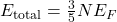 E_{\text{total}} = \frac{3}{5}NE_F