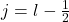 j = l - \frac{1}{2}